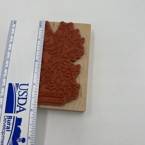 Red Cardinal Bird Holly Berries Winter Christmas Rubber Stamp PSX K-1324 1994 - Picture 6 of 9